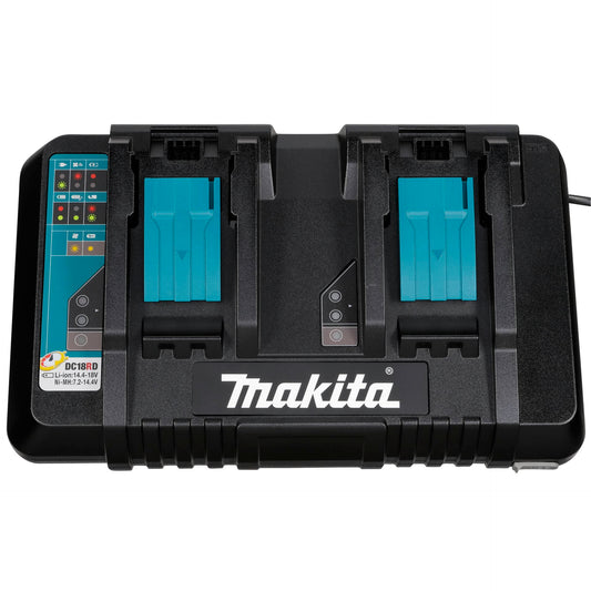 Carregador Makita DC18RD rápido para 2 baterias Li-Ion 14,4 a 18 V