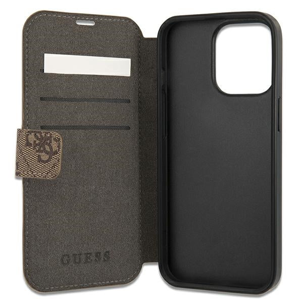 Guess GUBKP13L4GDBR iPhone 13 Pro / 13 6.1" brown/brown book 4G Stripe_4