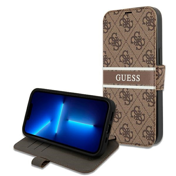 Guess GUBKP13L4GDBR iPhone 13 Pro / 13 6.1" brown/brown book 4G Stripe_5