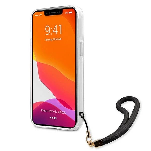 Guess GUHCP13MKCABBK iPhone 13 6.1" black/black hardcase Camo Strap Collection_4