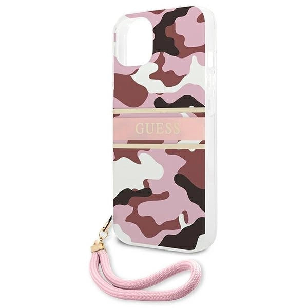 Guess GUHCP13SKCABPI iPhone 13 mini 5.4" pink/pink hardcase Camo Strap Collection_5