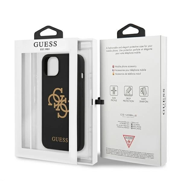 Guess GUHCP13SLS4GGBK iPhone 13 mini 5.4" black/black hard case Silicone 4G Logo_7
