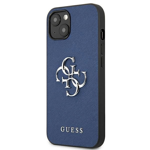 Guess GUHCP13SSA4GSBL iPhone 13 mini 5.4" blue/blue hardcase Saffiano 4G Metal Logo_1