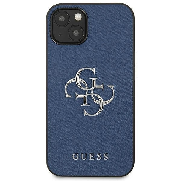 Guess GUHCP13SSA4GSBL iPhone 13 mini 5.4" blue/blue hardcase Saffiano 4G Metal Logo_2
