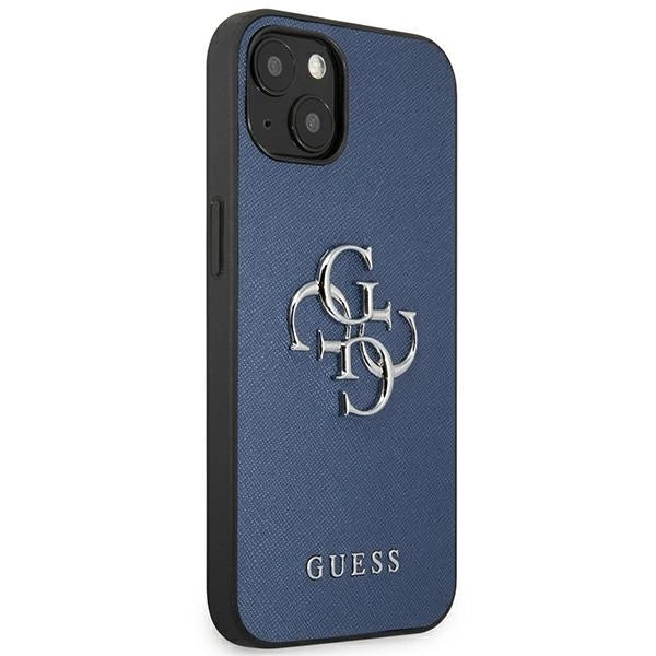 Guess GUHCP13SSA4GSBL iPhone 13 mini 5.4" blue/blue hardcase Saffiano 4G Metal Logo_3