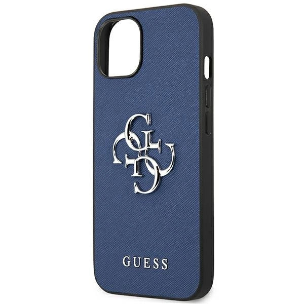 Guess GUHCP13SSA4GSBL iPhone 13 mini 5.4" blue/blue hardcase Saffiano 4G Metal Logo_5