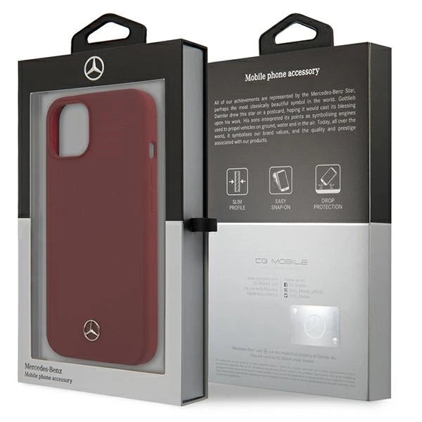 Mercedes MEHCP13SSILRE iPhone 13 mini 5,4" czerwony/red hardcase Silicone Line_7