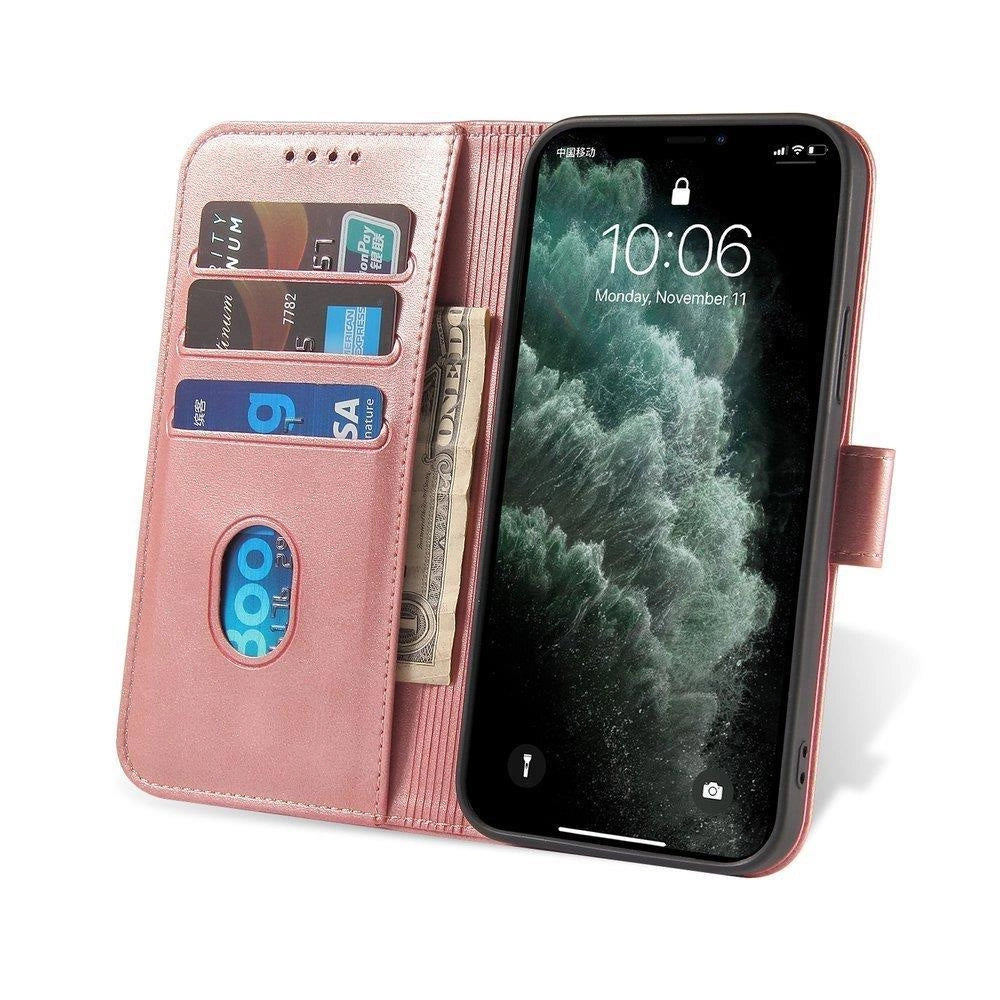Magnet Case elegant case case cover with a flap and stand function Poco M4 Pro 5G pink_5