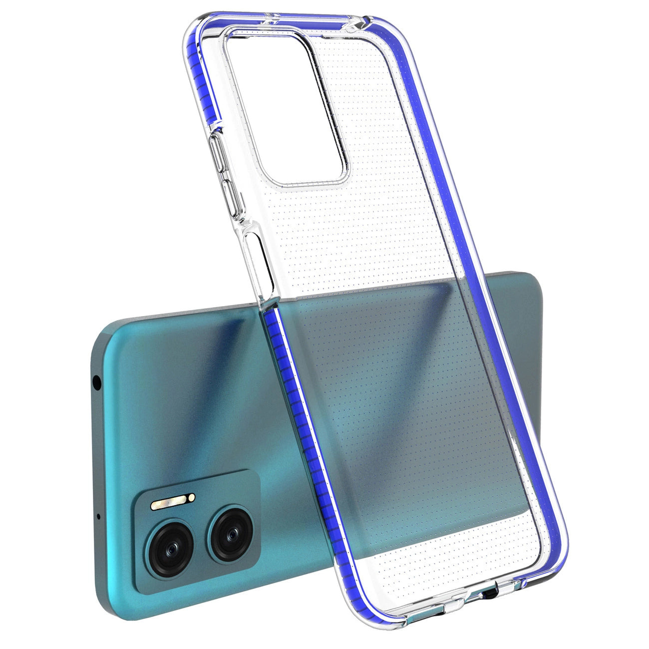 Spring Case cover gel TPU cover with colored frame for Xiaomi Redmi 10 light pink_1
