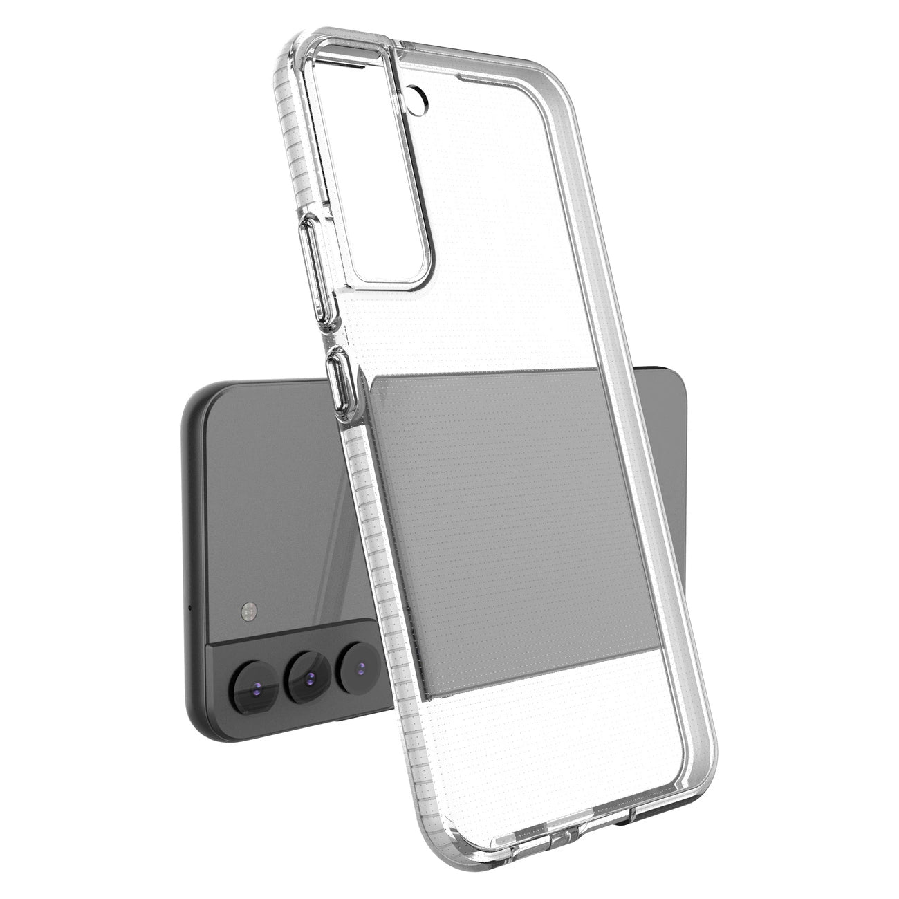 Spring Case Cover Gel Cover with Color Frame for Samsung Galaxy S22 + (S22 Plus) Dark Blue_2