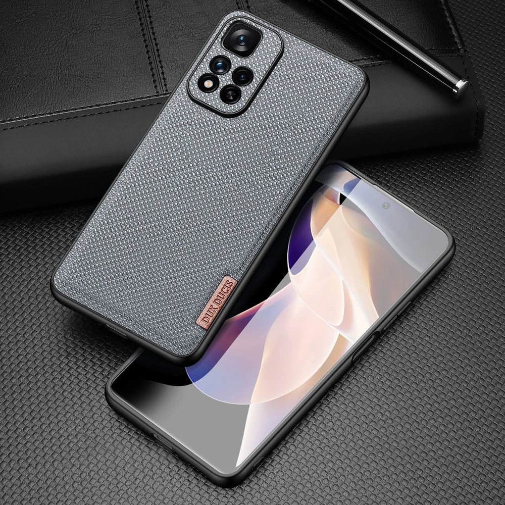 Dux Ducis Fino case nylon covered cover Xiaomi Redmi Note 11 Pro+ 5G (China) / 11 Pro 5G (China) / Mi11i HyperCharge / Poco X4 NFC 5G blue_1