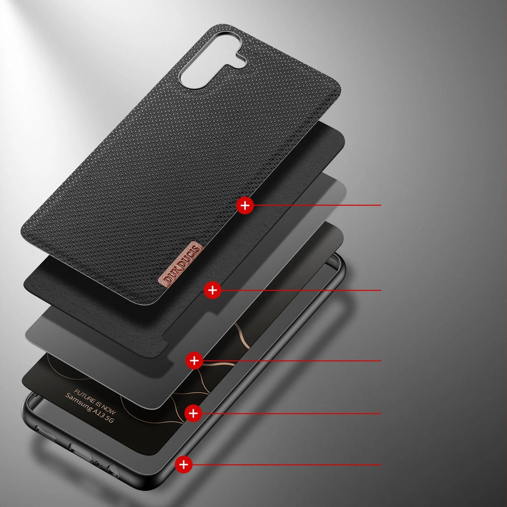 Dux Ducis Fino case is nylon covered Samsung Galaxy A13 5G black_2