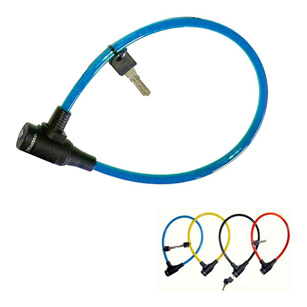 Cabo de aço com chave, bike security, cores sortidas, ø0,8 x 65 cm, blister_0