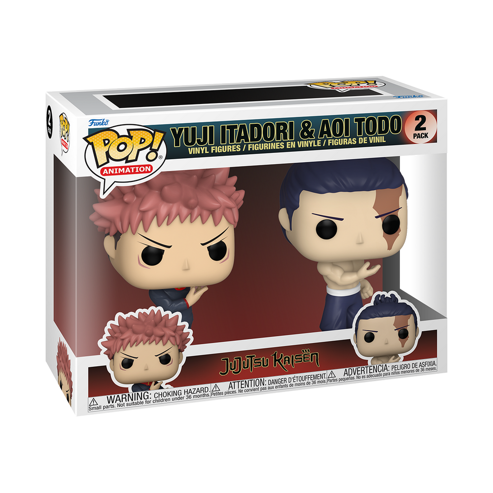 Figura Funko Pop! 2-Pack Animation Vinyl: Jujutsu Kaisen - Yuji Itadori & Aoi Todo