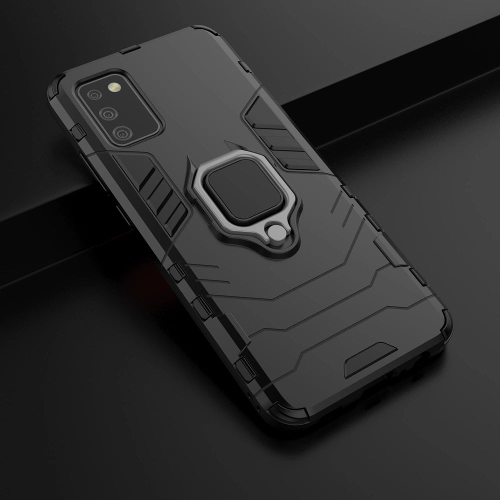 Ring Armor tough hybrid case cover + magnetic holder for Samsung Galaxy A03s (166.5) black_6