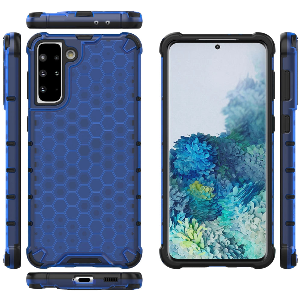 Honeycomb case armored cover with a gel frame for Samsung Galaxy S22 + (S22 Plus) blue_11