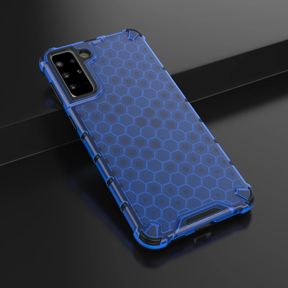 Honeycomb case armored cover with a gel frame for Samsung Galaxy S22 + (S22 Plus) blue_13