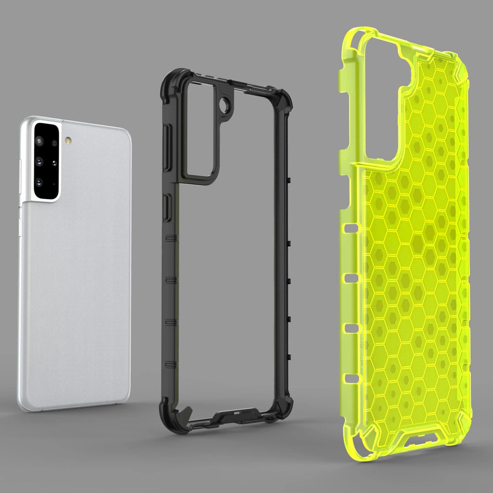 Honeycomb case armored cover with a gel frame for Samsung Galaxy S22 + (S22 Plus) blue_4