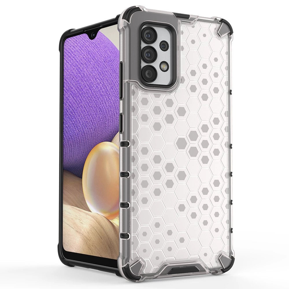 Honeycomb case armored cover with a gel frame for Samsung Galaxy A03s (166.5) blue_4
