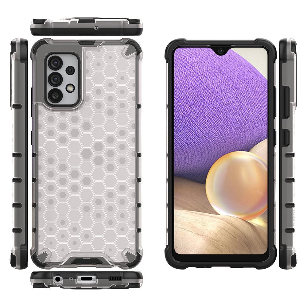Honeycomb case armored cover with a gel frame for Samsung Galaxy A13 5G transparent_10