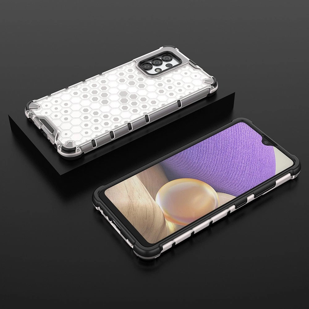 Honeycomb case armored cover with a gel frame for Samsung Galaxy A13 5G transparent_11