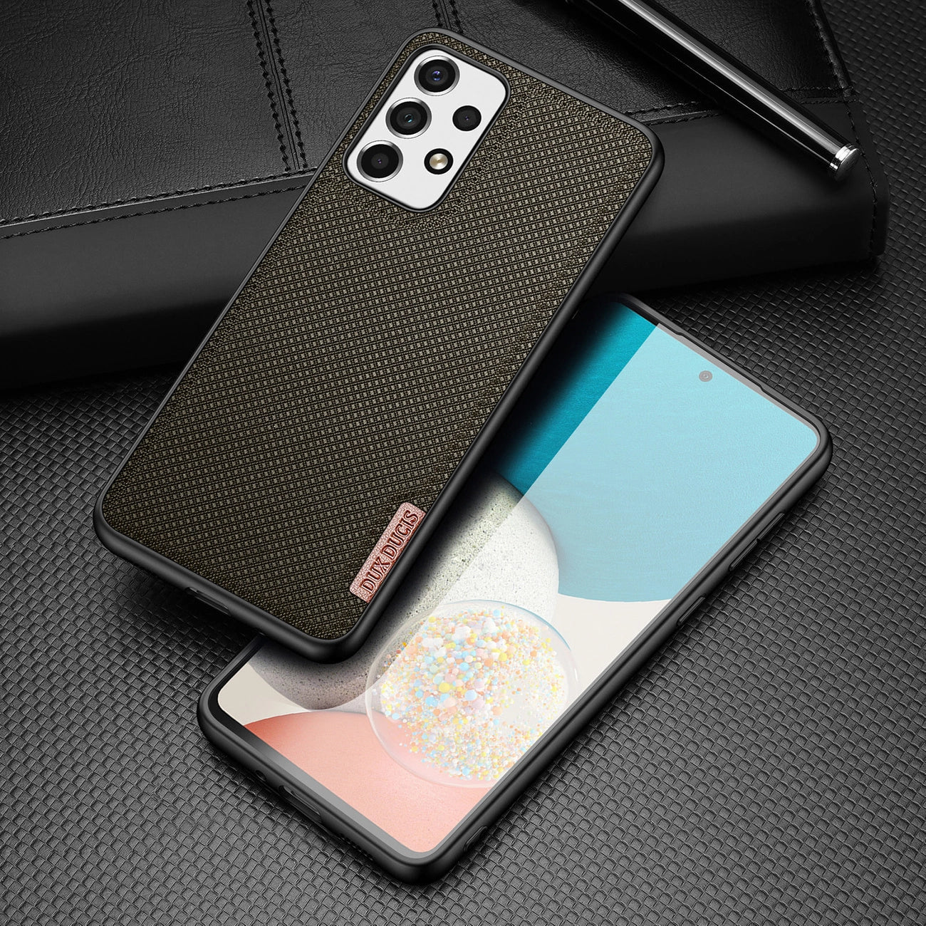 Dux Ducis Fino case is made of nylon material for Samsung Galaxy A73 green_1