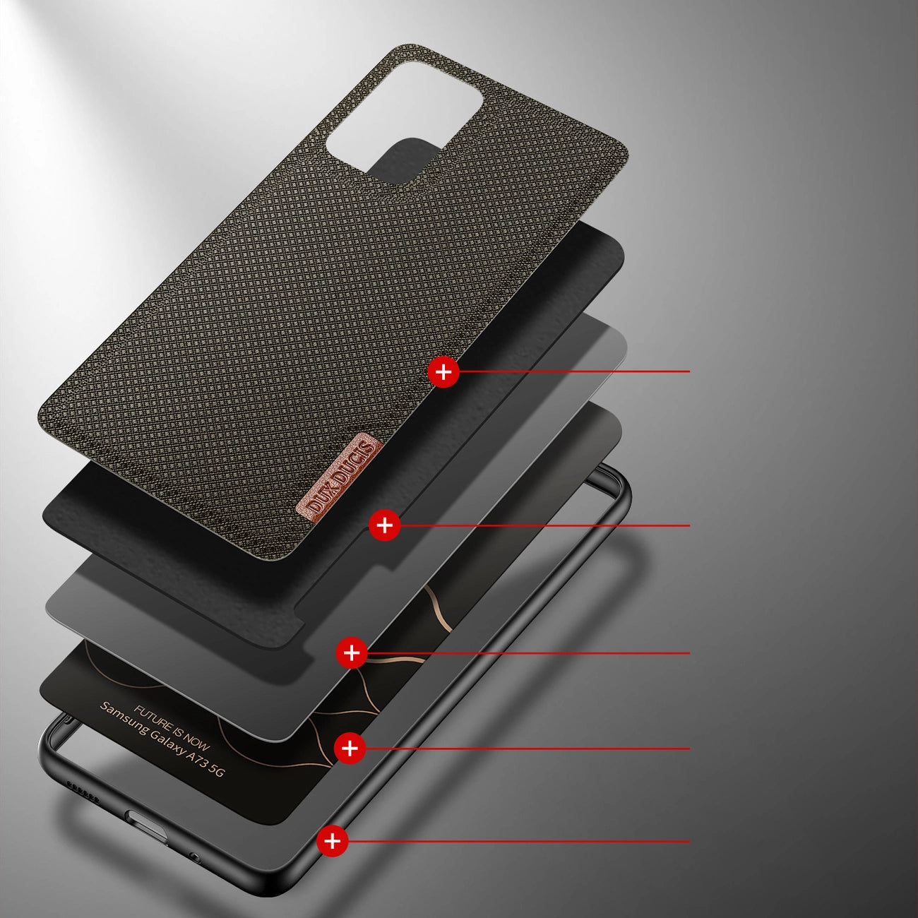 Dux Ducis Fino case is made of nylon material for Samsung Galaxy A73 green_2