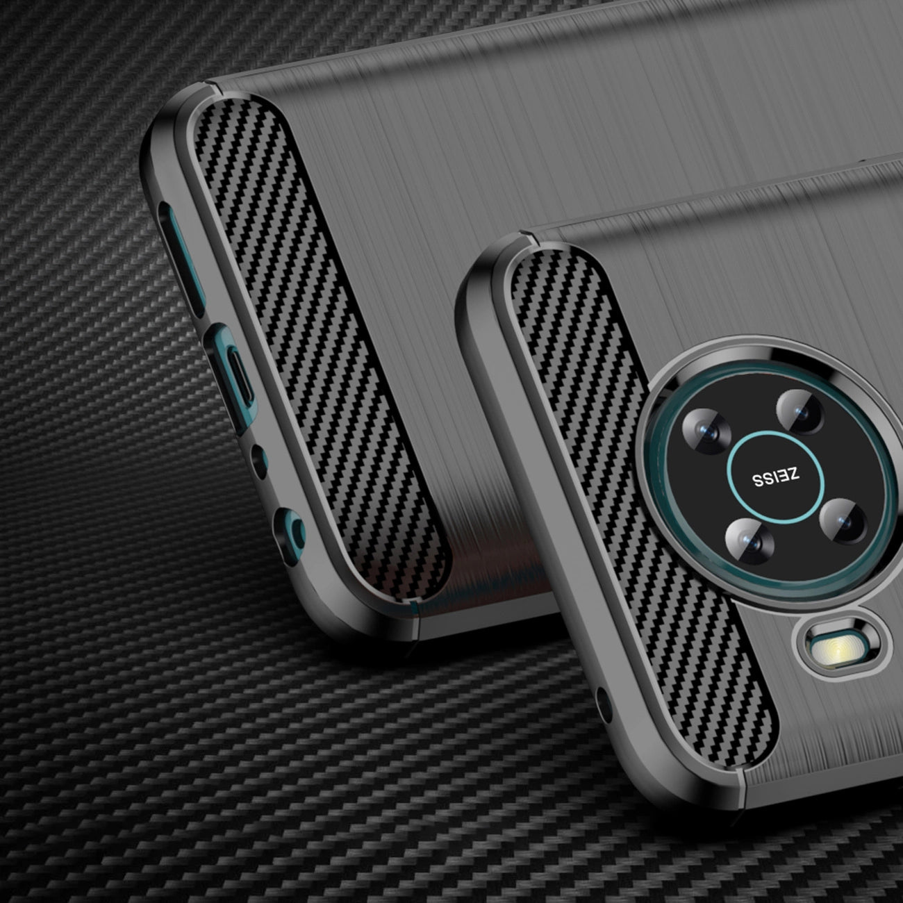 Carbon Case Flexible cover for Nokia X100 black_1
