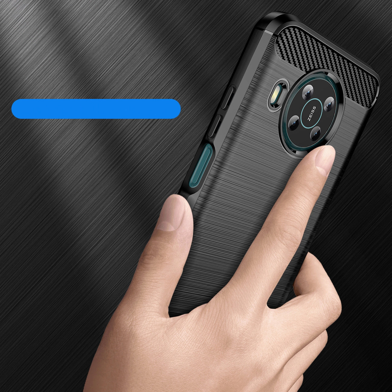Carbon Case Flexible cover for Nokia X100 black_2