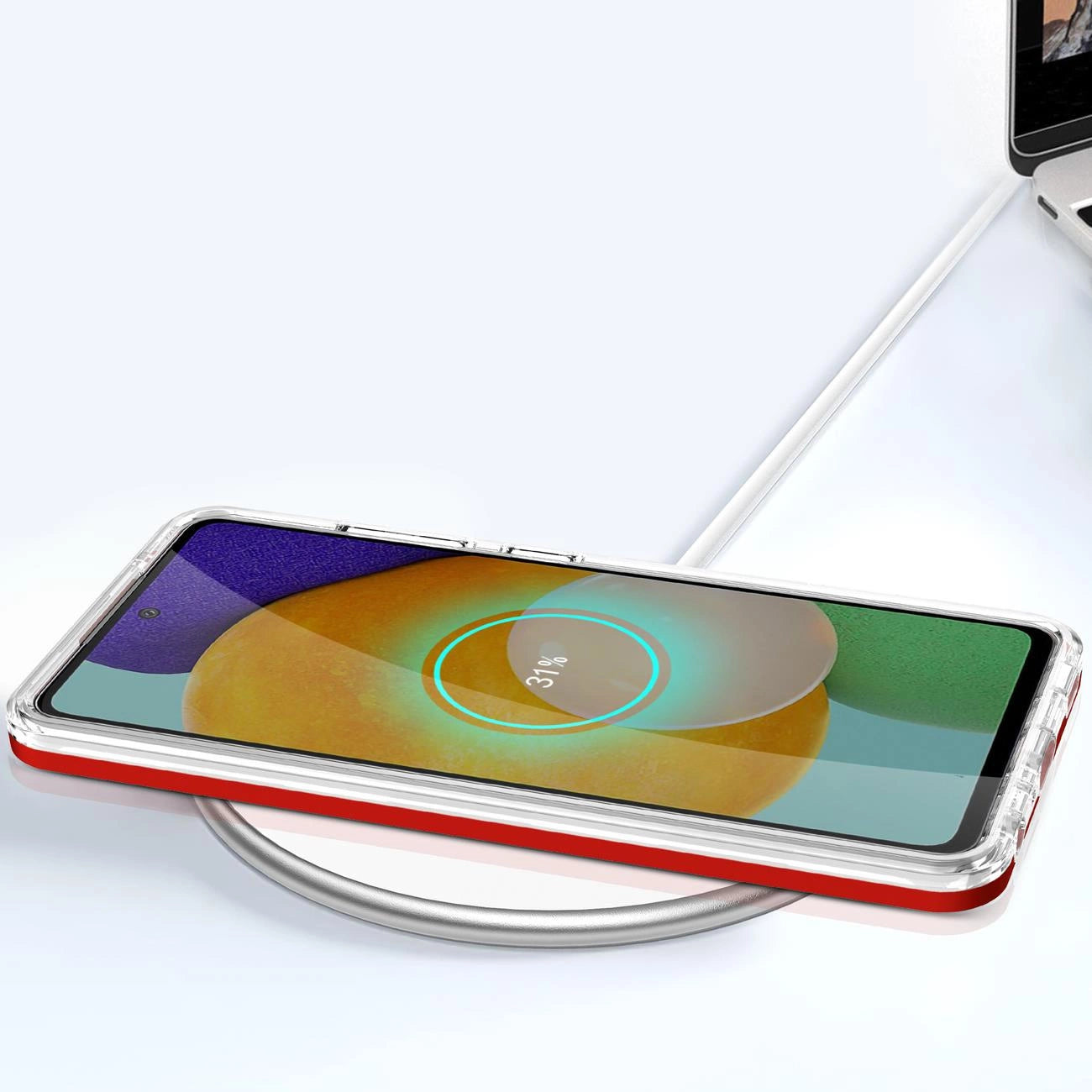 Clear 3in1 Case for Samsung Galaxy A33 5G Frame Gel Cover Red_6