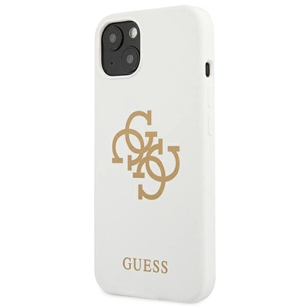 Guess GUHCP13SLS4GGWH iPhone 13 mini 5.4" white/white hard case Silicone 4G Logo_1