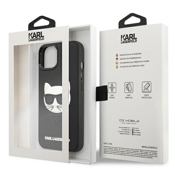 Karl Lagerfeld KLHCP13SCH3DBK 13 mini 5,4" czarny/black hardcase 3D Rubber Choupette_7