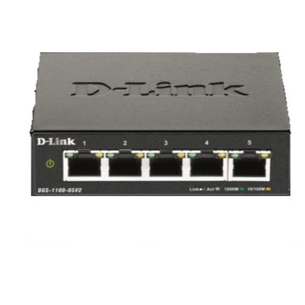 Switch D-LINK 5-Port Gigabit Smart / Preto / DGS-1100-05V2/E_2