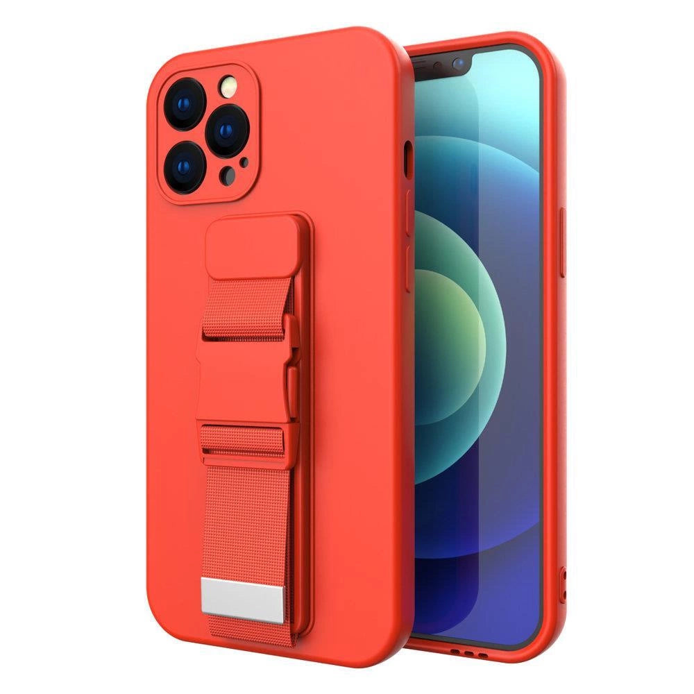 Rope Case Silicone Lanyard Cover Purse Lanyard Strap For Samsung Galaxy A73 Red_1
