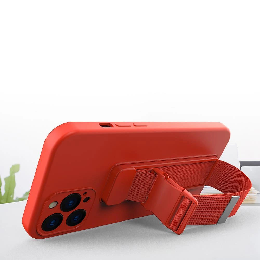 Rope Case Silicone Lanyard Cover Purse Lanyard Strap For Samsung Galaxy A73 Red_5