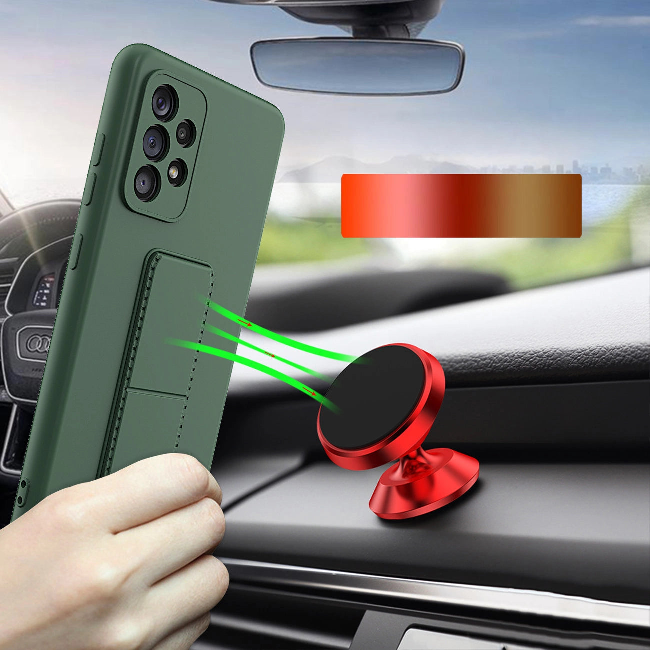 Wozinsky Kickstand Case Silicone Stand Cover for Xiaomi Redmi Note 11 Pro red_6