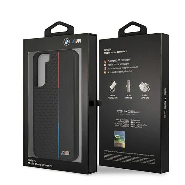 Etui BMW BMHCS22MTRTBK S22+ S906 czarny/black hardcase M Collection Triangles_7