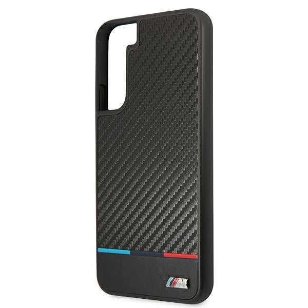 Etui hardcase BMW BMHCS22MPUCARTCBK S22+ S906 black/czarny M Collection Triangles_5