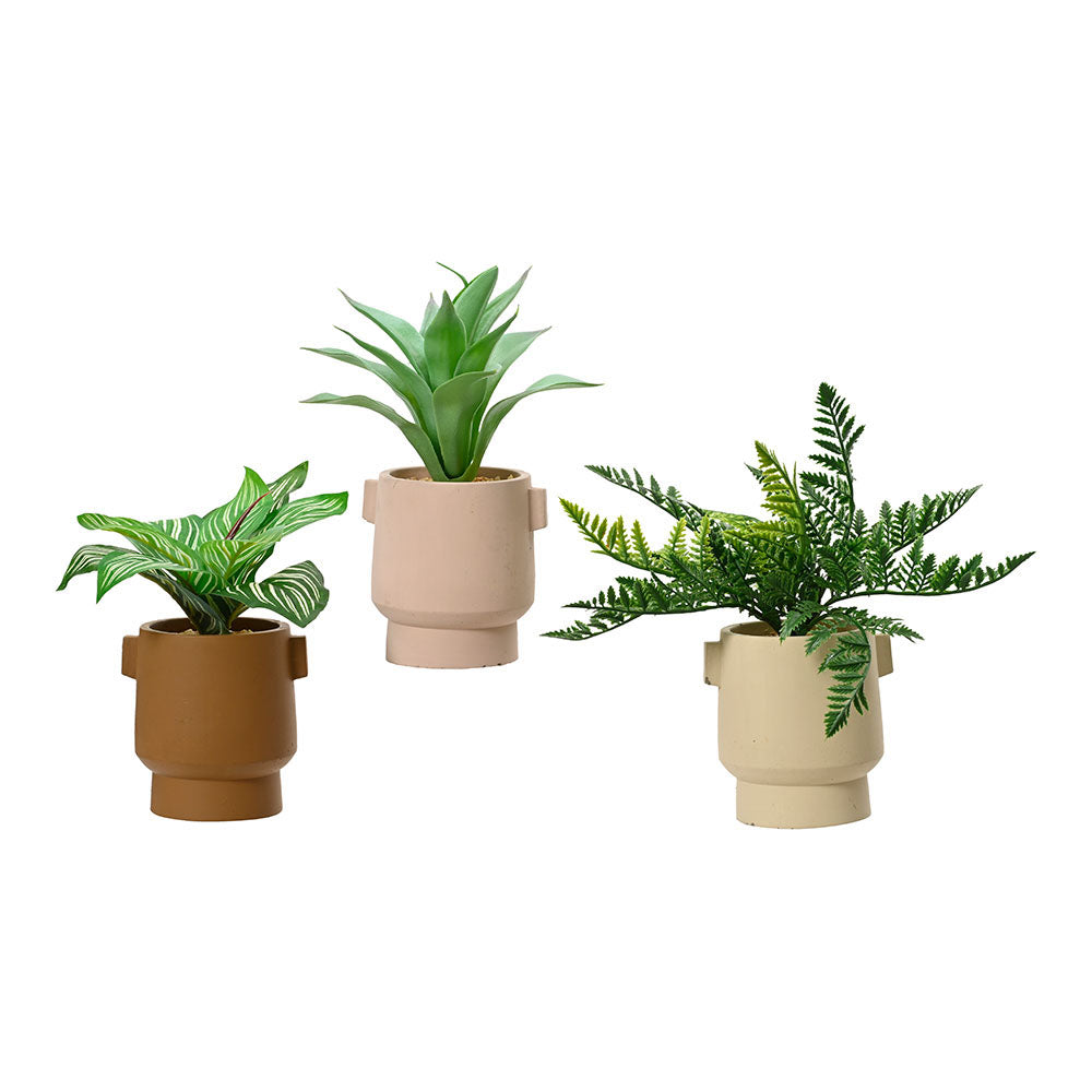 Planta artificial de 25cm com vaso cores sortidas 808559_0