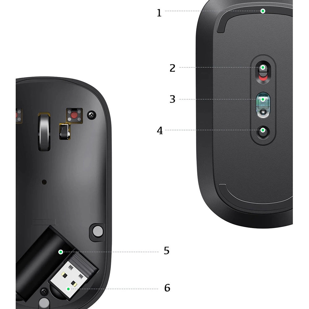 Ugreen handy wireless mouse USB black (MU001)_4