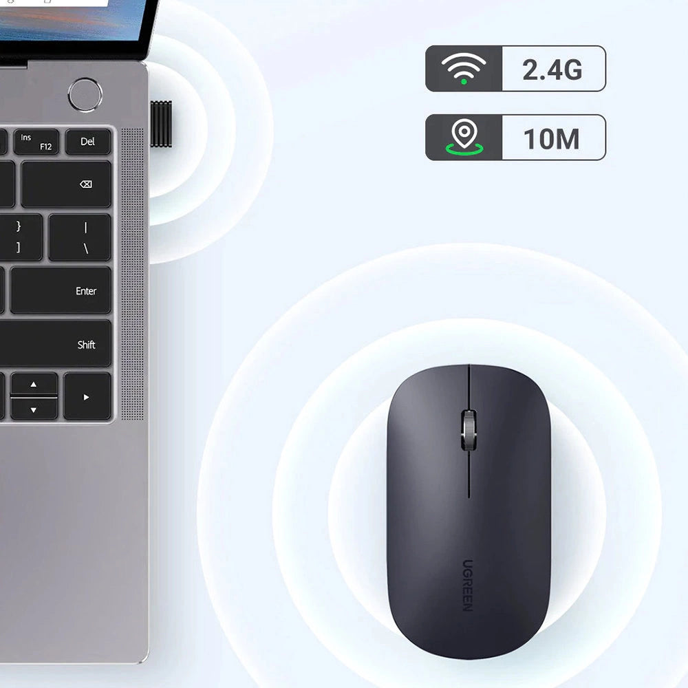 Ugreen handy wireless mouse USB black (MU001)_5