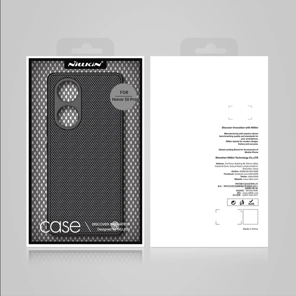 Nillkin Textured Case durable reinforced case with gel frame and nylon back for Honor 50 Pro black_4