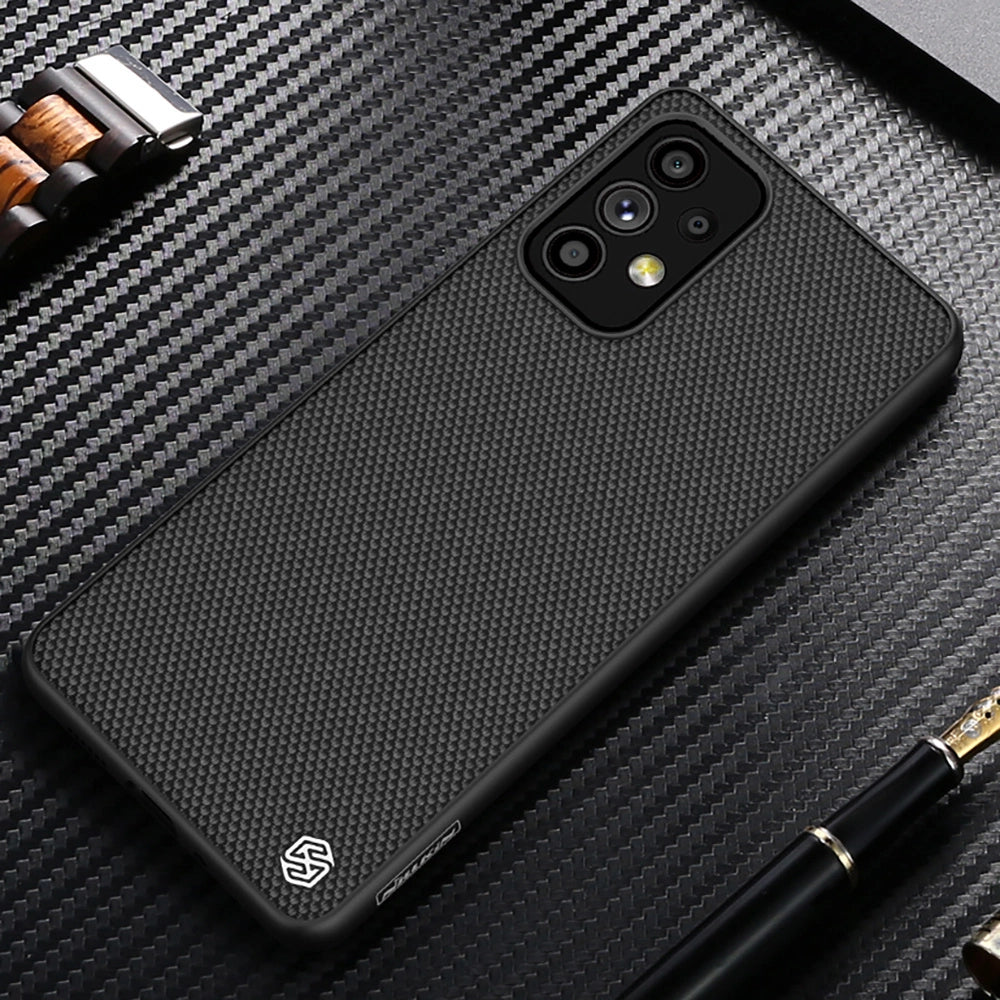 Nillkin Textured Case durable reinforced case with gel frame and nylon back for Samsung Galaxy A73 black_12