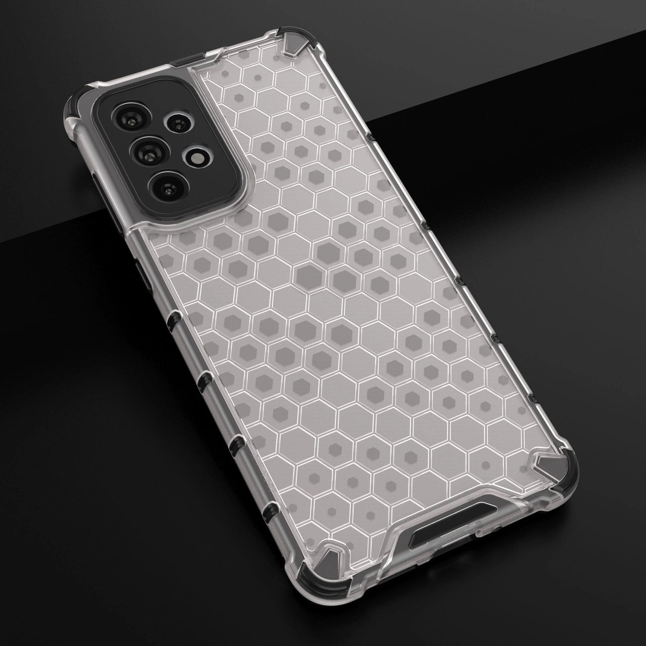 Honeycomb case armored cover with a gel frame for Samsung Galaxy A73 black_18