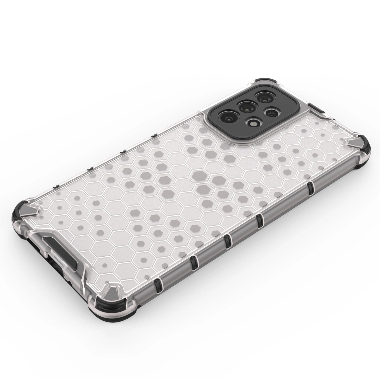 Honeycomb case armored cover with a gel frame for Samsung Galaxy A73 black_2