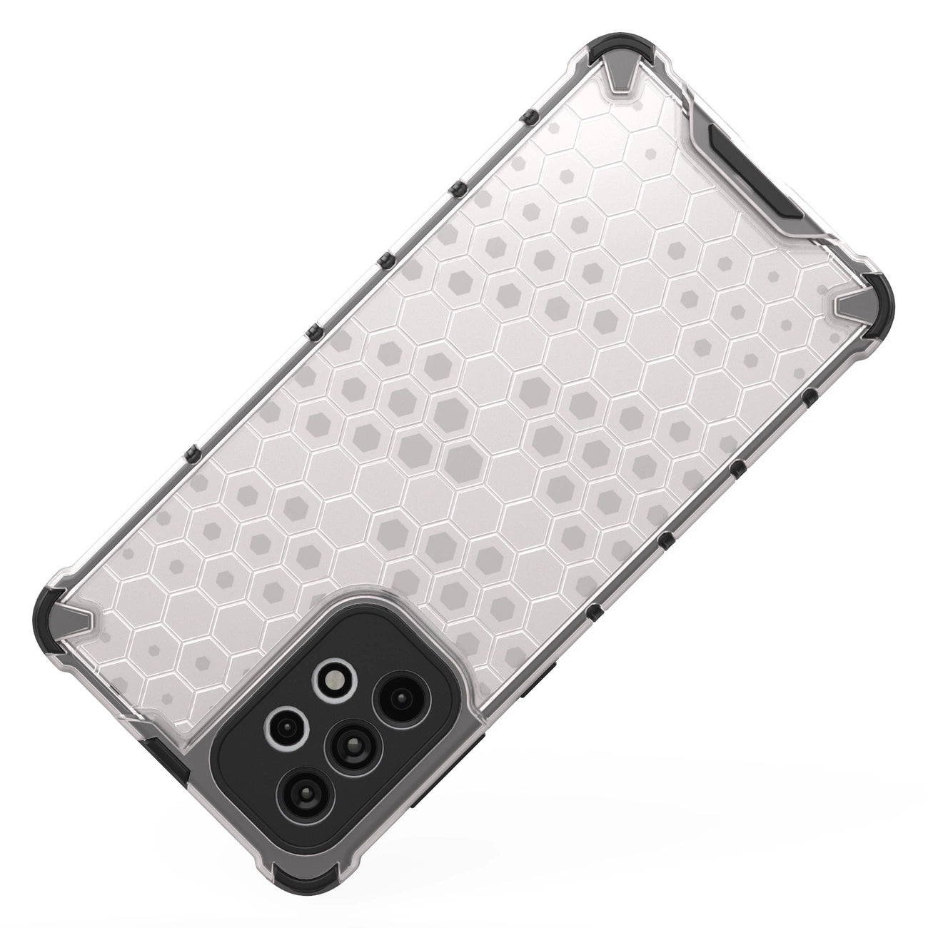 Honeycomb case armored cover with a gel frame for Samsung Galaxy A73 black_5