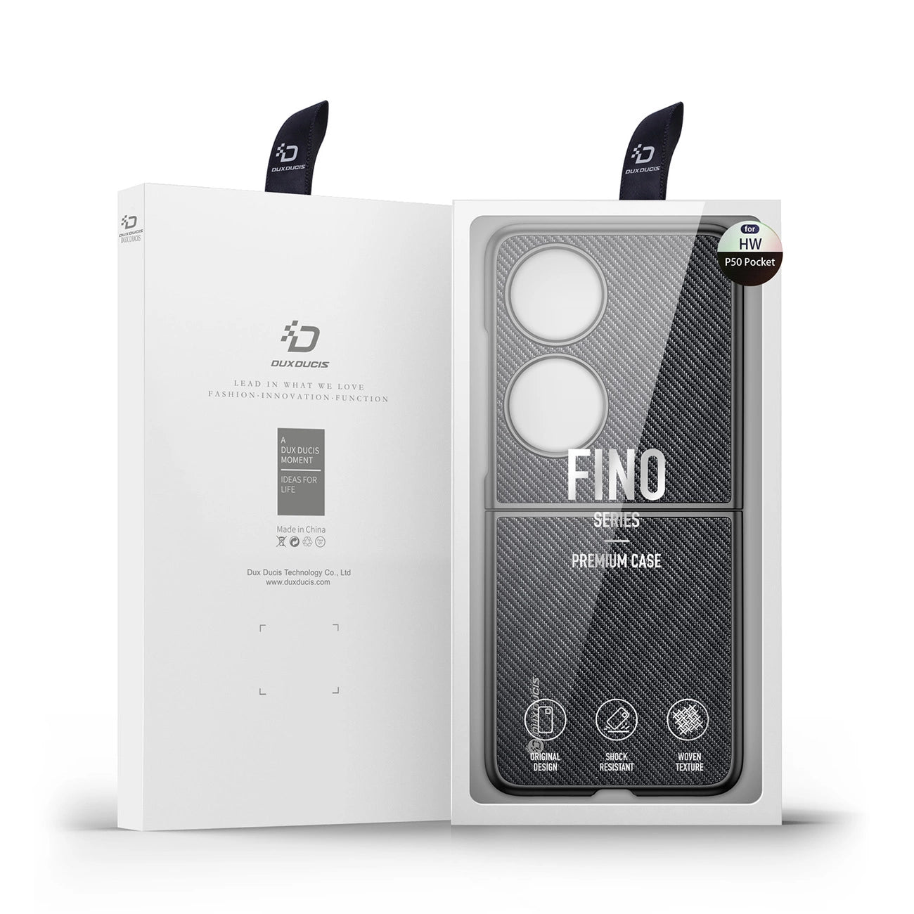 Dux Ducis Fino case is made of nylon material Huawei P50 Pocket black_4