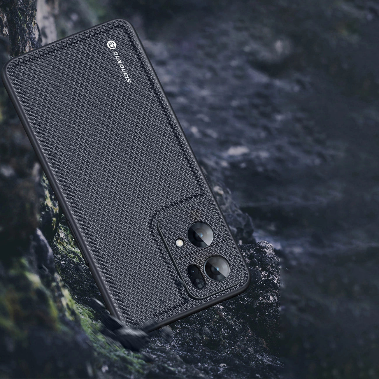Dux Ducis Fino case cover covered with nylon material Oppo Reno7 Pro 5G black_12