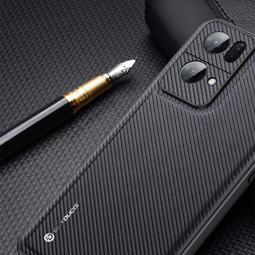 Dux Ducis Fino case cover covered with nylon material Oppo Reno7 Pro 5G black_13