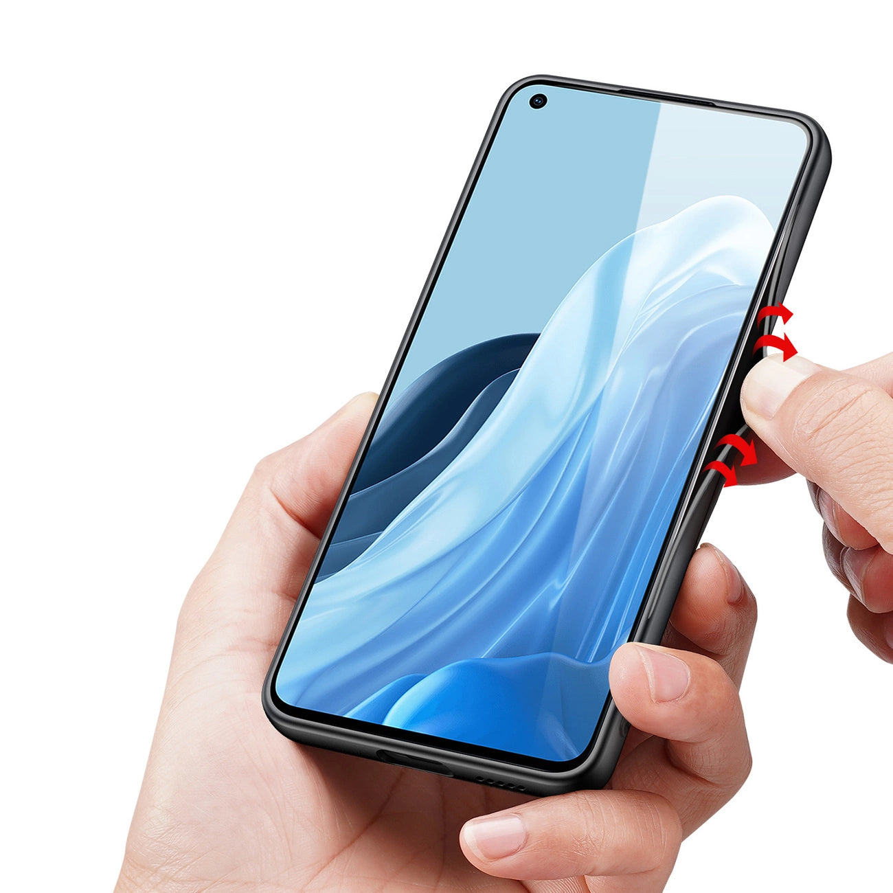 Dux Ducis Fino case cover covered with nylon material Oppo Reno7 Pro 5G black_2
